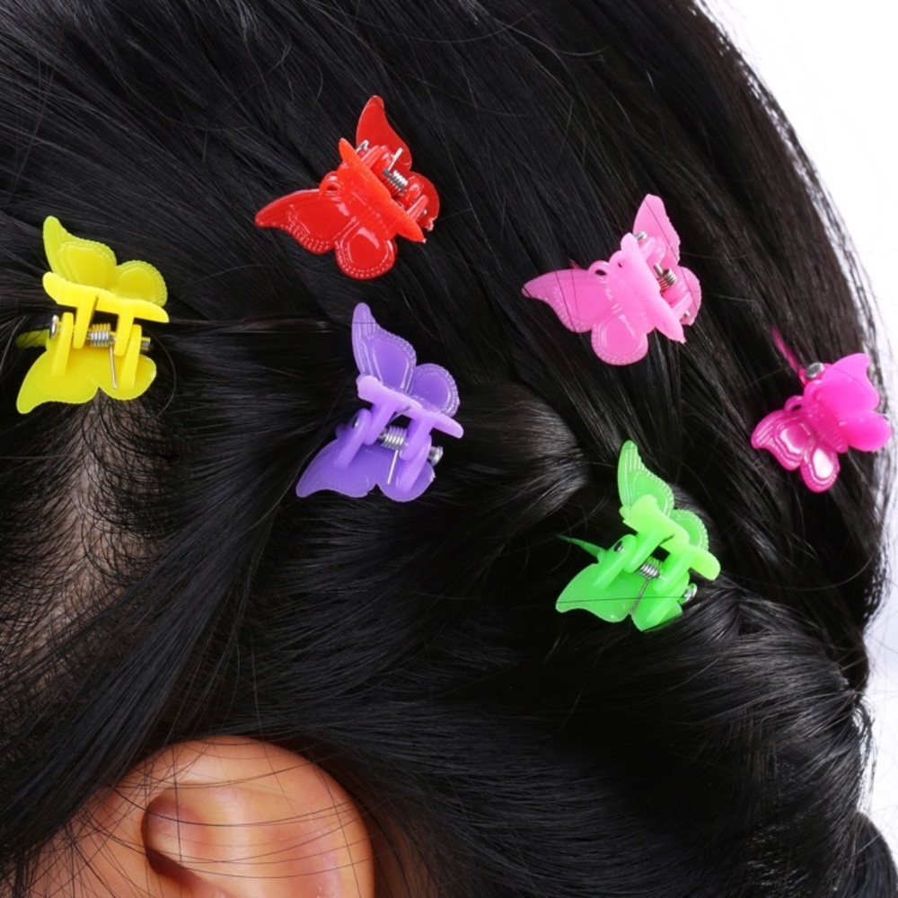 12 piece Y2K Rainbow Butterfly Clips